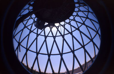 Low angle view of skylight