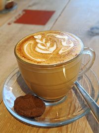 Coffee cup on table