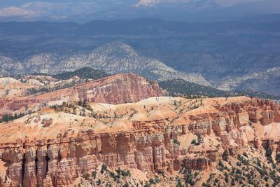 Aerial view of mountain range