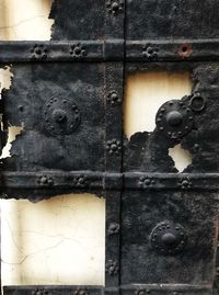 Full frame shot of old door