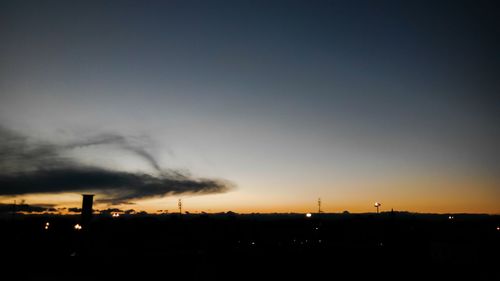 Scenic view of landscape at sunset