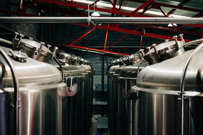 Close-up of machinery in factory