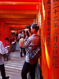 Group of people in temple