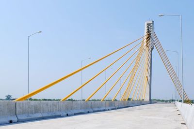 View of bridge against clear blue sky