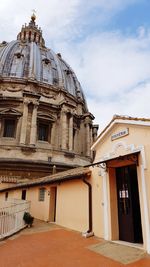 Exterior of historic building against sky