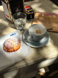 Close-up of coffee on table