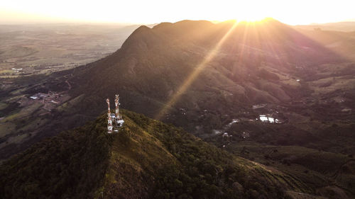 
aerial view of serra do caracol, in the city of andradas, southern minas gerais.