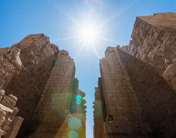 Low angle view of buildings against sky