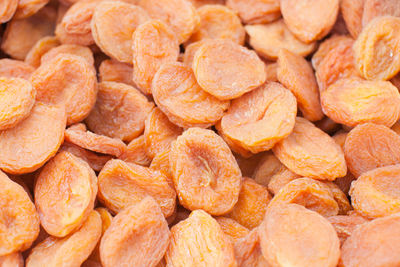 Full frame shot of dried apricot at market
