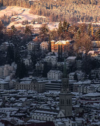 High angle view of cityscape