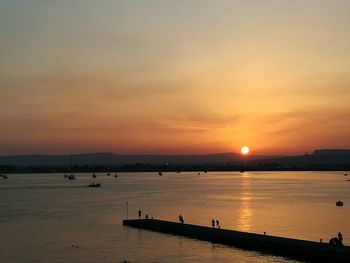 Scenic view of sea against sky during sunset in ortigia sicily