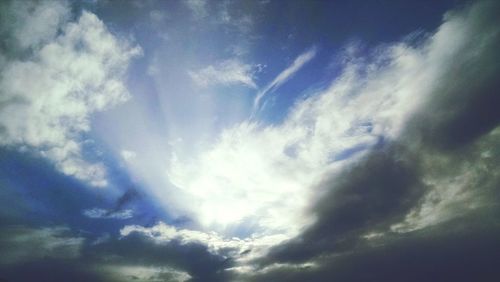 Low angle view of cloudy sky