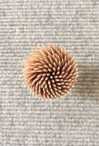 Directly above shot of toothpicks on table
