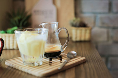 Close-up of drink on table