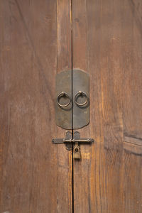 Ancient chinese wooden gate and door overhand ring