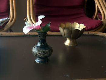 Close-up of vase on table