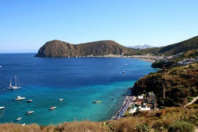 High angle view of beach