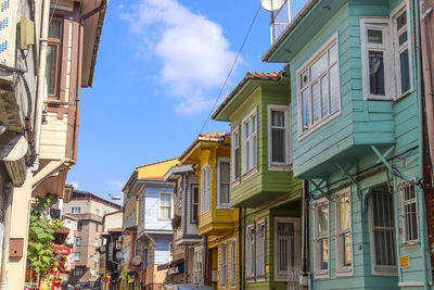 Low angle view of buildings in city