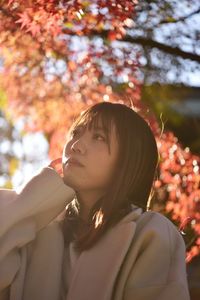 Portrait of a girl looking away