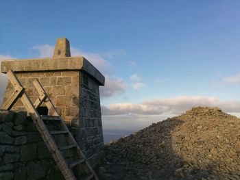 Low angle view of castle against sky