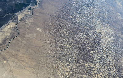 High angle view of land