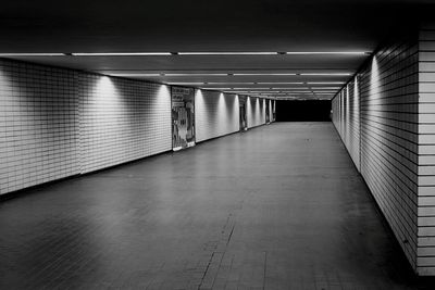 Empty corridor of building