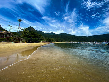 Scenic view of river against sky