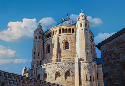 Low angle view of historical building against sky