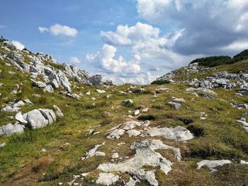 Scenic view of rocky mountains against sky