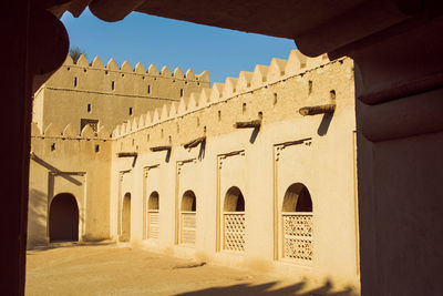 Low angle view of historic building