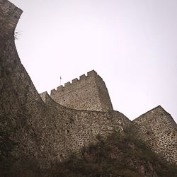 Low angle view of built structure against clear sky