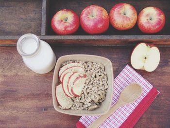 Directly above shot of food in bowl