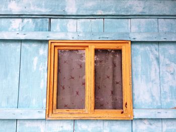 Close-up of closed window