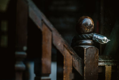 Close-up of rusty metal door