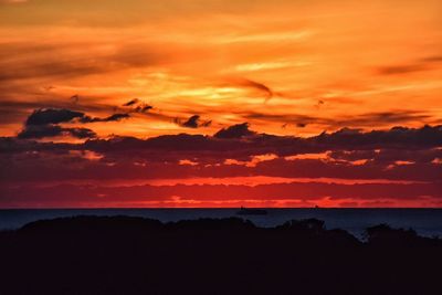 Scenic view of sea during sunset