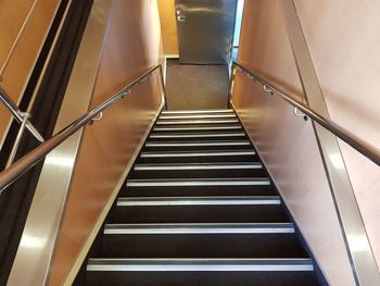 Low angle view of escalator