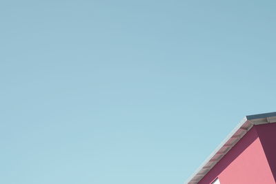 Low angle view of building against clear sky