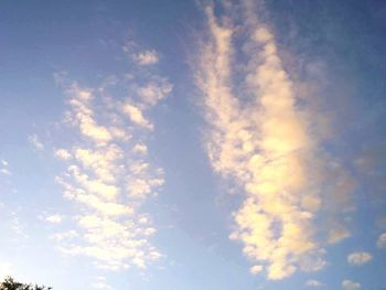 Low angle view of clouds in sky