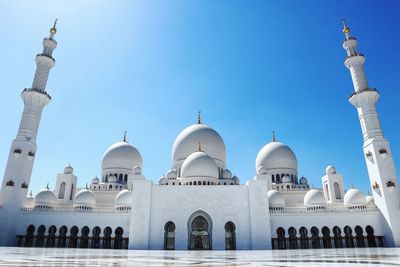 Low angle view of building against clear sky