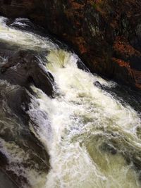 Scenic view of waterfall