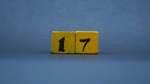 High angle view of toy blocks on table