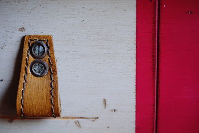 Close-up of wooden door