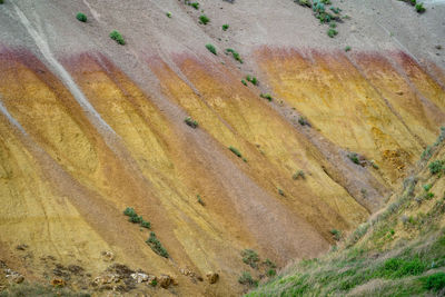 High angle view of land