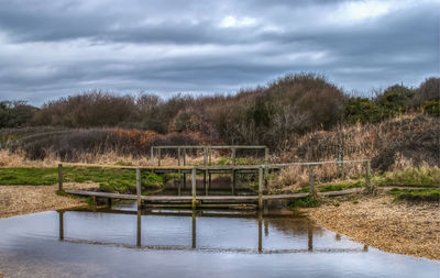 Scenic view of river against sky