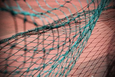 Low angle view of chainlink fence