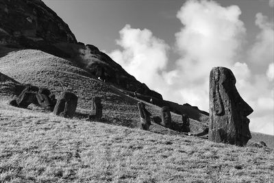 Easter island moai pacific ocean isla de pascua archeological site rappa nui 