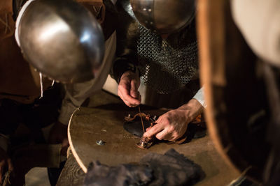 Man working on metal