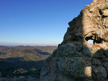 Panoramic view from the fortress of tolfa, a beautiful lazio village in italy