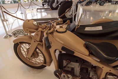 Close-up of motorcycle