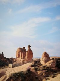 Rock formations against sky